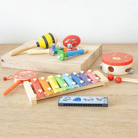 Xylophonique - Ensemble de 7 instruments de musique en bois