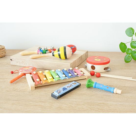 Xylophonique - Ensemble de 7 instruments de musique en bois