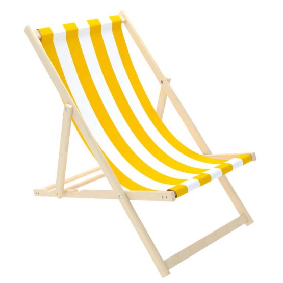 Chaise de plage Stripes - jaune-blanc