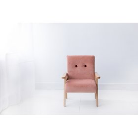 Fauteuil enfant rétro Velours - saumon, Modelina Home