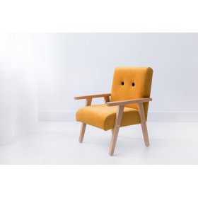 Fauteuil enfant rétro Velours - moutarde, Modelina Home