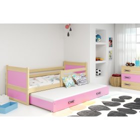 Lit avec lit d’appoint Rocky 2 - pin, BMS