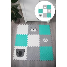 Tapis de jeu en mousse 9 mcx - Koala, phoque et patte, VYLEN