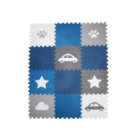 Tapis de jeu en mousse 12 pcs - Nuage, voiture, chaussure, étoiles, VYLEN