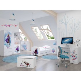 Lit enfant avec barrière - La Reine des Neiges 2 - décor pin norvégien, BabyBoo, Frozen