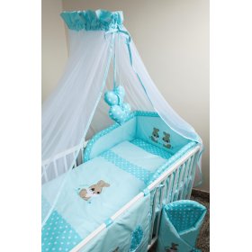 Set literie à lit bébé 120x90cm Rabbit turquoise, Ankras