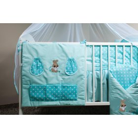 Set literie à lit bébé 120x90cm Rabbit turquoise, Ankras
