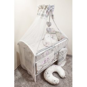 Set literie à lit bébé 135x100cm rêveur gris, Ankras