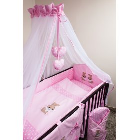 Set literie à lit bébé 120x90cm Rabbit rose, Ankras