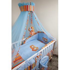 Set literie à lit bébé 120x90cm Flowers bleu