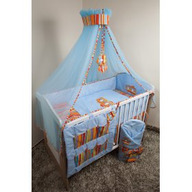 Set literie à lit bébé 120x90cm Flowers bleu, Ankras