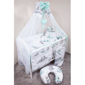 Set literie à lit bébé 120x90cm rêveur vert, Ankras