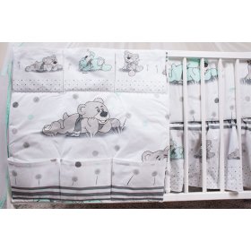 Set literie à lit bébé 120x90cm rêveur vert, Ankras