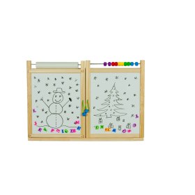 Tableau magnétique / craie pour enfants sur le mur - naturel, 3Toys.com