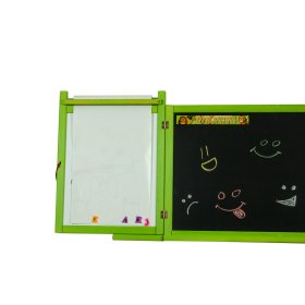 Tableau magnétique / craie pour enfants sur le mur - vert