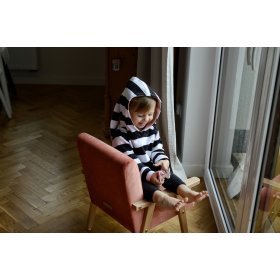 Fauteuil enfant rétro Velours - saumon, Modelina Home