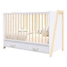Lit bébé et bureau 2 en 1 CONE 120x60 - SCANDI