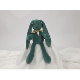 Peluche Lapin velours 35 cm - vert, TOLO