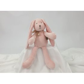 Peluche Lapin velours 35 cm - rose, TOLO