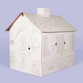 Maison en carton pour enfants avec cheminée, Tektorado