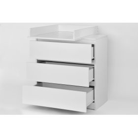 Commode à langer STARDUST avec rallonge - blanc, Litdrew