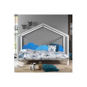 Mousse de protection pour le mur derrière le lit Nuages - bleu, VYLEN