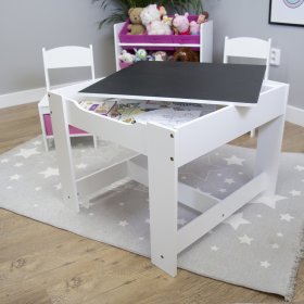 Table pour enfants Ourbaby avec chaises avec boîtes roses