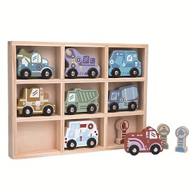 2Kids Toys Ensemble de voitures en bois