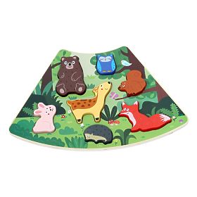 2Kids Toys Puzzle en bois Cercle connectable 6 en 1