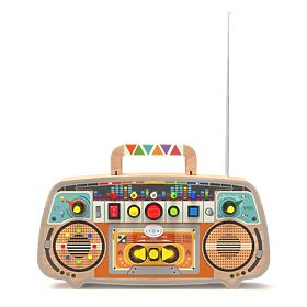2Kids Toys Tableau d'activités Radio FM en bois, 2Kids Toys
