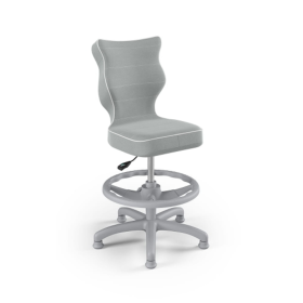 Chaise de bureau ergonomique pour enfant réglée à une hauteur de 119-142 cm - gris, ENTELO