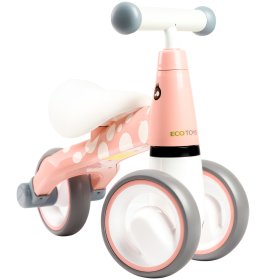 Mini sauteur - rose à pois blancs, EcoToys