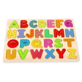Alphabet puzzle en bois - lettres majuscules, Lelin