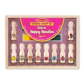 Melissa & Doug - tampons en bois dans une boîte, Melissa & Doug