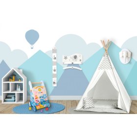 Tente tipi enfant gris-blanc