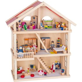 Grande maison de poupée en bois, Goki