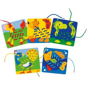 Jouet à fileter - animaux 5pcs