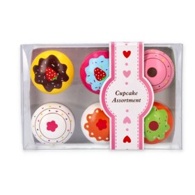Ensemble de muffins en bois