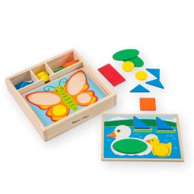 Puzzle en bois - Mosaïque - couleurs et formes, Melissa & Doug