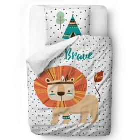 Monsieur. Little Fox Bedding Brave lion - couverture: 100 x 130 cm oreiller: 60 x 40 cm