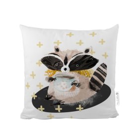 Monsieur. Little Fox Pillow Forest School - Raton laveur