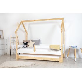 Lit cabane pour enfants Frank SCANDI - blanc-naturel