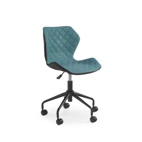 Chaise étudiante Matrix - noir-turquoise, Halmar