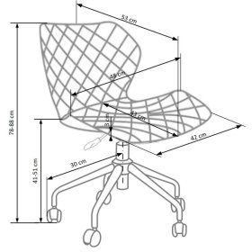 Chaise étudiante Matrix - blanc-noir