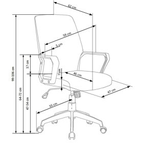 Chaise de bureau Spin - beige - blanc, Halmar