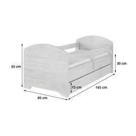Lit enfant avec barrière - Palace Pets - décor pin norvégien, BabyBoo, Animals