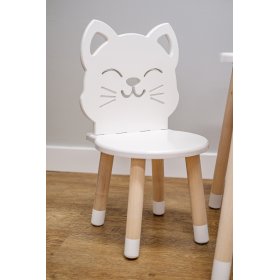 Table enfant avec chaises - Chat - blanc, Ourbaby