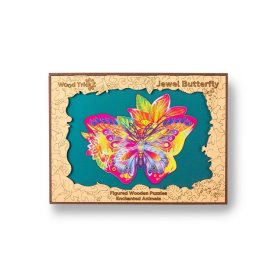 Puzzle en bois coloré - papillon