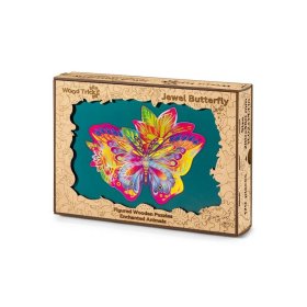 Puzzle en bois coloré - papillon