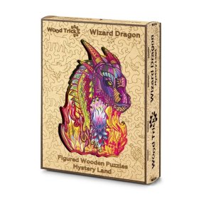 Puzzle en bois coloré - dragon